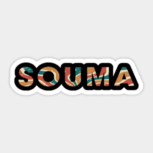 Classic Colorful Design Souma Anime Proud Name Sticker